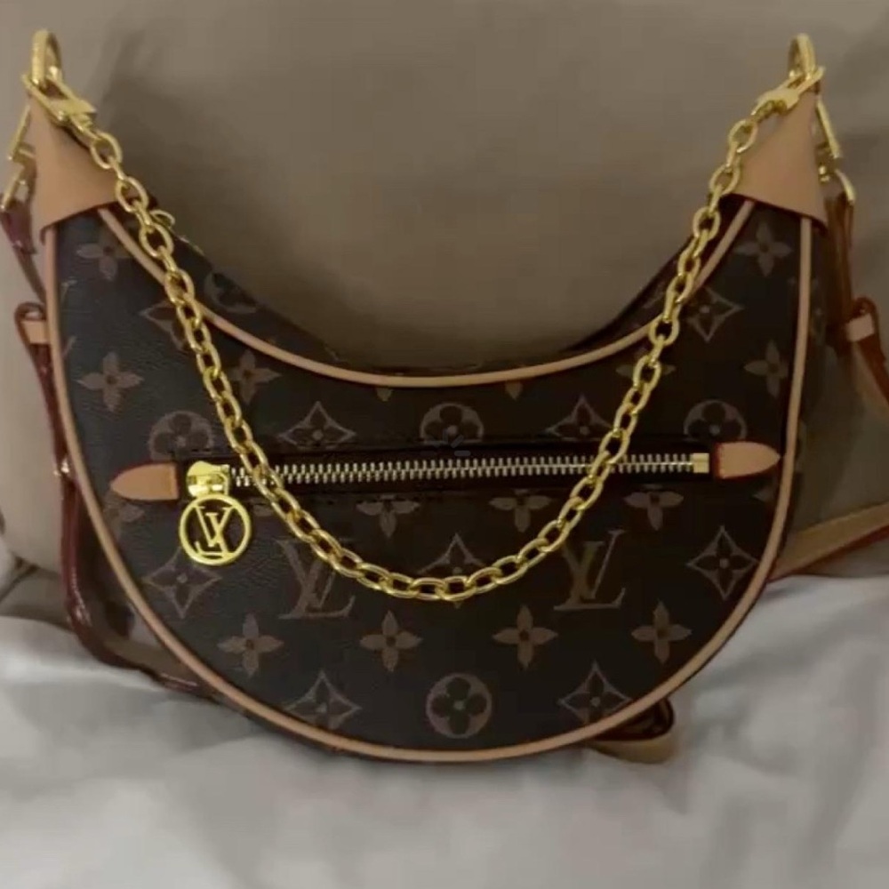 Louis Vuitton Black and Brown Monogram Shoulder Bag